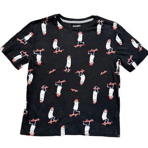 Boys Old Navy Black and Red Ghosty Short Sleeve Tee